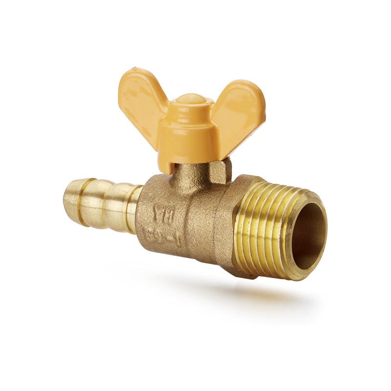 YH-207 messing kogelkraan met vlinderhandgreep (M / slangconnector)